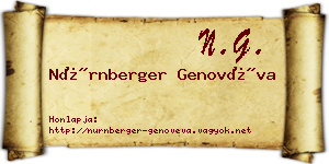 Nürnberger Genovéva névjegykártya