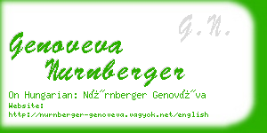 genoveva nurnberger business card